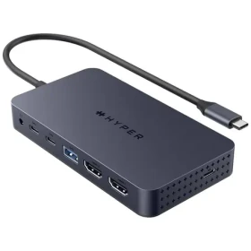 Hyper HyperDrive Next 7 Port Business Class USB-C Dock modrá / USB rozbočovač / 1x USB-A 3.2 / 3x USB-C 3.2 / 2x HDMI (HD7002GL)