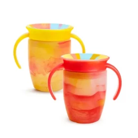 Munchkin Miracle 360° Tie Dye Cup Tropical 207 ml 6m + 2 ks, žltá a červená (90348P)