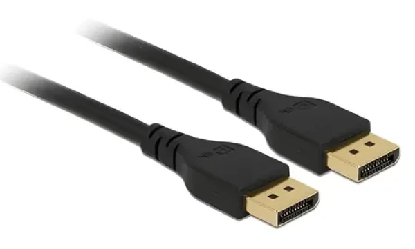 DeLock DisplayPort kábel 2 m / Video kábel / 8K / 60 Hz / DP 1.4 / pozlátené konektory (85910)
