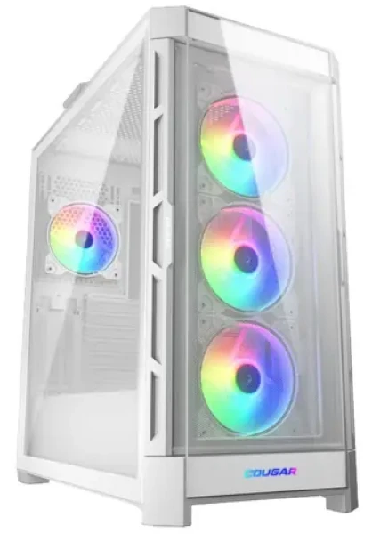 COUGAR Duoface Pre RGB biela / PC skriňa / ATX / micro-ATX / mini-ITX / RGB / priehľadná bočnica / bez zdroja (CGR-DUOFACE PRO RGB W)