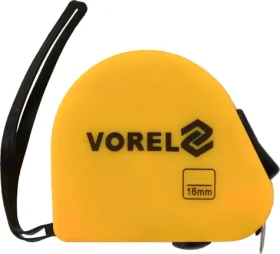 Vorel Meter zvinovací 5 mx 16 mm žltý / Meter / Dĺžka 5 m / Šírka pásky 16 mm