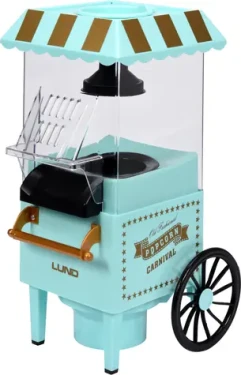 Lund Popcornovač vozík / Teplovzdušný popcornovač / 1200 W / 50-60 g za 3 min (TO-68260)