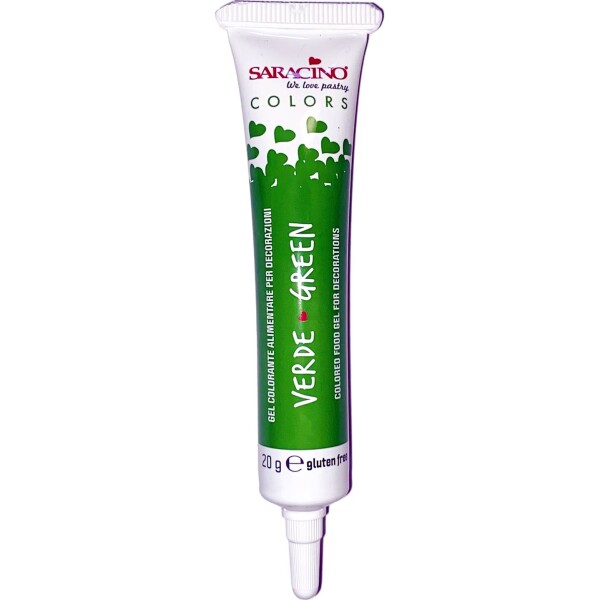 Gélová farba zelená, 20 g - Saracino