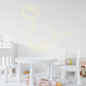 Veselá Stena Samolepka Brontosaurus Farba: béžová, Veľkosť: 100 x 93 cm