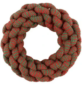 HUHUBAMBOO Hračka pre psov bavlnený uzol 18 cm / Preťahovadlo / Bavlna / 18 × 3 × 18 cm (357227)