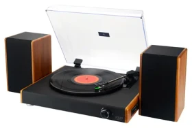 Adler AD 1915 čierno-drevená / Gramofón / Bluetooth 5.4 / USB nahrávanie / remienkový pohon (AD 1915)