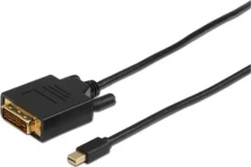 MicroConnect Kábel Mini DisplayPort 1.2 (M) - DVI-D Dual-Link (24+1) (M) 1m čierna / 1920x1080 @ 60Hz (MDPDVI1B)