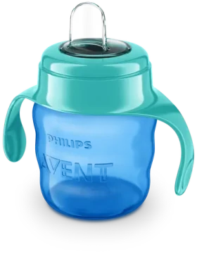 Philips Avent Hrnček Classic SCF551 modrá / 200 ml / od 6 mesiacov / s náustkom a držadlami