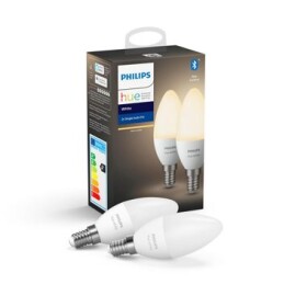 Philips Hue BT LED žiarovka E14 5.5W teplá biela 2 ks / múdra LED žiarovka / 470 lm / 2700 K / stmievateľná (8718699671273)