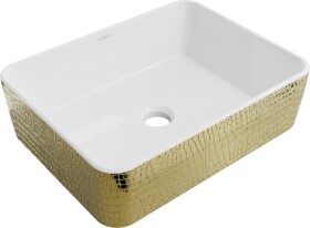 MEXEN - Catia umývadlo na dosku 48 x 37, biela/zlatá vzor 21314808