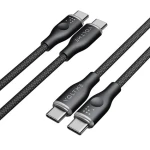 VOLTME Powerlink Rugg Series CTC Kábel USB-C(M) 3A/60W 1m čierna / 2x USB-C(M) (C2049)