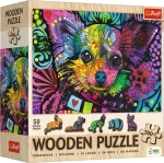 Trefl Wood Craft Origin Drevené puzzle Farebné šteňa