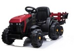 Mamido Detský elektrický traktor Farmer s vlečkou a lopatou červený