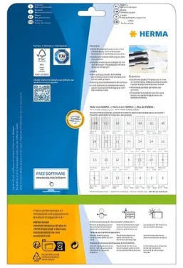 Herma Etikety Premium A4 biele 83,8x50,8 mm / Papier / Laser/Inkjet / 250 ks (5028)