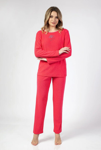 Dámske froté pyžamo Regina 677 long/r 2XL-3XL meruňka 3xl