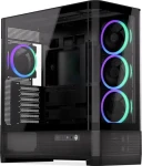 Endorfy Aquarius 8000 Corona čierna / E-ATX / 4x120mm ARGB fan / 2x USB-A / 1x USB-C / zaoblené sklo / bez zdroja (EY2A021)