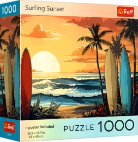 Trefl Puzzle Surfovanie pri západe slnka