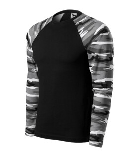 Maskáčové tričko LS unisex maskáčová sivá S