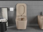 MEXEN - Teo Závesná WC misa vrátane sedátka s slow-slim, duroplast, cappuccino mat 30854064