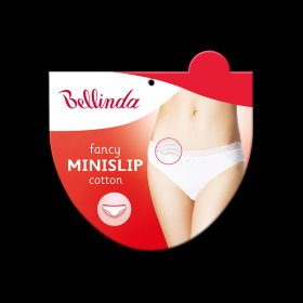 Dámske nohavičky čipkou FANCY COTTON Minislip Bellinda čierna