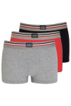 Pánske boxerky 3pack 17301733 M70 plaid-gray-red-tm.modrá - Jockey XL šedá,tm.modrá,červená