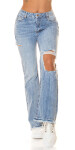 Sexy Bootcut Highwaist Jeans mit Cut-outs denimblue