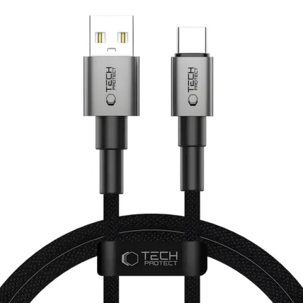 Tech-Protect UltraBoost DNA šedá / Kábel USB-A - USB-C / 15W/3A / 100 cm