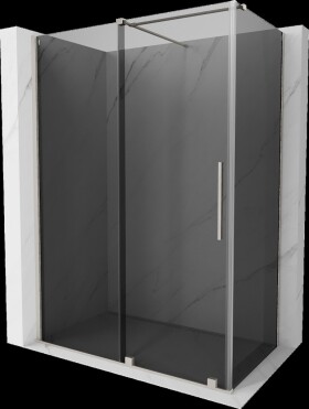 MEXEN/S - Velár sprchovací kút, posuvné dvere 160 x 80, grafit, nikel kartáčovaný 871-160-080-41-97
