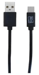 2GO čierna / Dátový kábel / USB-A na USB-C / 1 m / USB 3.2 Gen 1 (795782)
