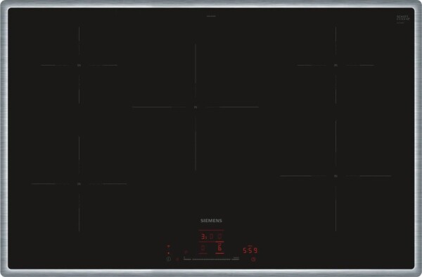 Siemens Siemens EH845HVB1E iQ100, independent hob (black/stainless steel, 80 cm, Home Connect)