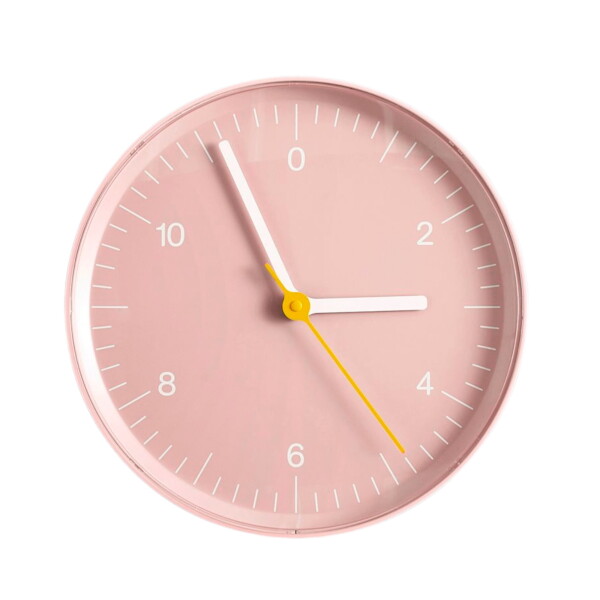 HAY Nástenné hodiny Pink Recycled