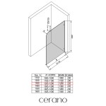 CERANO - Sprchová zástena Walk-in Orbis Top Round - Pravá - 8 mm - guľatá vzpera - biela matná, mliečne sklo - 130x200 CER-999957