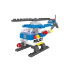 BLOXO 259874 Kompatibilná stavebnica polícia helikoptéra 68 ks