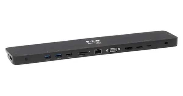 EATON Tripp Lite U442-DOCK4-INT sivá / Dokovacia stanica / 4K HDMI / DisplayPort / VGA / PD 100W / LAN (U442-DOCK4-INT)