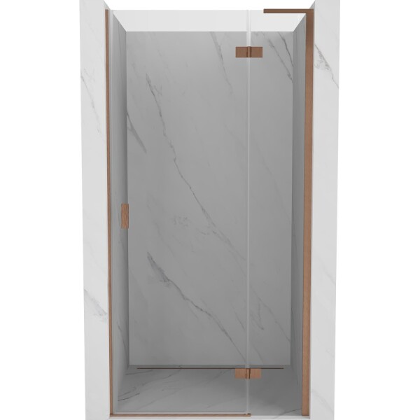 MEXEN/S - Mist-H L sprchové dvere krídlové pravé 120, transparent, meď kartáčovaná 8A5L-120-000-65-00-P