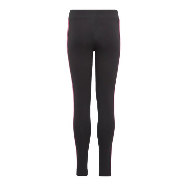 Dámske legíny s 3 prúžkami Jr IC3627 Black with Pink - Adidas 164 černá s růžovou
