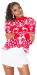 Christmas Time Oversize Knit Jumper red Einheitsgroesse