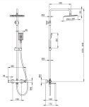 DEANTE - Therm chróm - Sprchový stĺp, s vaňovou batériou, termostat NAC_01HT