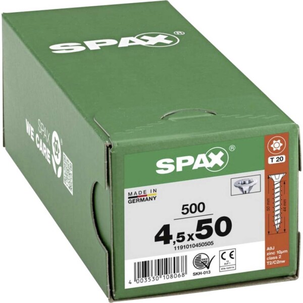 SPAX R 88091 Senkkopf/T-STAR 1191010450505 skrutka do dreva 4.5 mm 50 mm T-STAR plus ocel WIROX 500 ks; 1191010450505