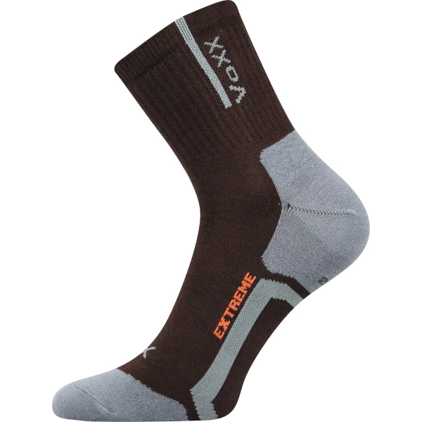 VOXX Ponožky sportovní slabé JOSEF se stříbrem HNĚDÉ 43-46 101319