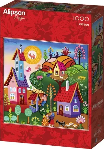 ALIPSON Štvorcové puzzle Mačacie slnko