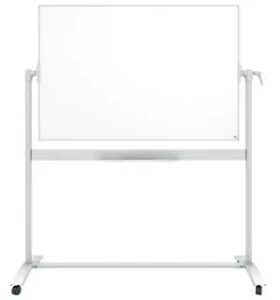NOBO Nano Clean 1200 x 900 mm / Mobilná magnetická tabuľa / biela / hliníkový rám (1901029)