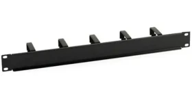 Techly 305922 čierny / Organizér káblov / 19" / 1U / 5 kovových krúžkov (305922)