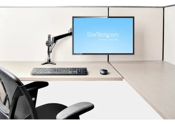 StarTech Stolné rameno pre monitor čierna / Rameno pre monitor / 32-49" / nosnosť 8 kg / rotácia 360° (ARMPIVOTE2)