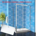 H K - Sprchovací kút FORTE 140x80 cm Ľ/P variant vrátane sprchovej vaničky SE-FORTE14080/SE-THOR-14080