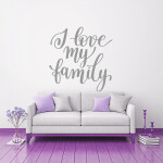 Veselá Stena Samolepka I love my family Farba: bílá, Veľkosť: 100 x 103 cm