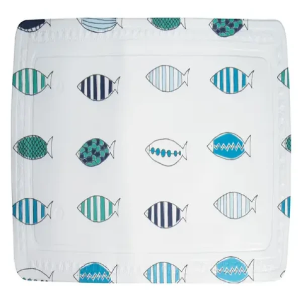 Spirella SANTORINI protišmyková podložka do sprchy motív rybičky / PVC / 55 x 55 cm (7610583192486)