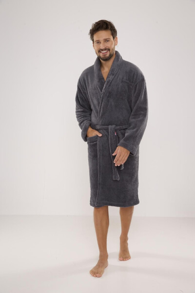 Pánsky župan De Lafense 811 Plush M-2XL tmavě modrá XL