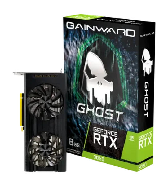 Gainward RTX 3050 Ghost 8GB / 1552 - 1777 MHz / 8GB GDDR6 / 128bit / 1x HDMI + 3x DP / (8) (471056224-3222)
