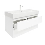 Kúpeľňová skrinka s umývadlom SAT B-Way 99x50x45 cm biela lesk BWAY2100WU2BBI BWAY2100WU2BBI